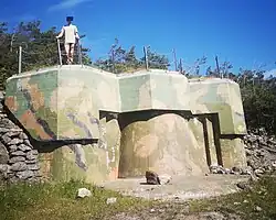 Verschlossene Bunkerstellung auf der Halbinsel Langesund