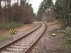 Ausziehgleis des Bahnhofs Feucht, 2007