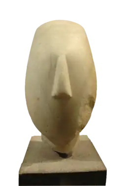 Kopf eines fast lebensgroßen Idols „Spedostyp“, 27&nbsp;cm, Louvre Paris