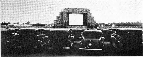 Das erste Autokino, Camden, New Jersey, 1933