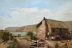 Fisherman’s Hut, Redcliffs – Öl auf Leinwand (ca. 1889)