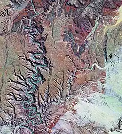 Satellitenbild des Fischfluss-Canyon