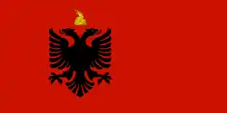 Nationalflagge des Königreiches Albanien 1943–1944
