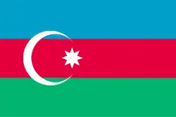 Aserbaidschanische Flagge im Frühjahr 1917