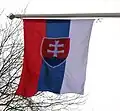 Hängende Version der slowakischen Flagge