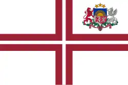 Flagge des Präsidenten der Saeima