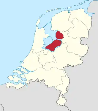 Karte: Provinz Flevoland in den Niederlanden