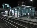 S-Bahnhof Julius-Leber-Brücke bei Nacht