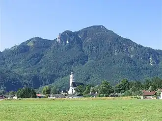 Großer Riesenkopf (rechts), Maiwand (Mitte), Rehleitenkopf (links), Flintsbach (vorne)