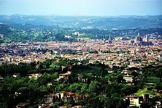Blick über Florenz von Fiesole aus