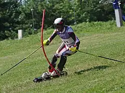Florian Sauer im Weltcupslalom von Rettenbach im Juli 2011