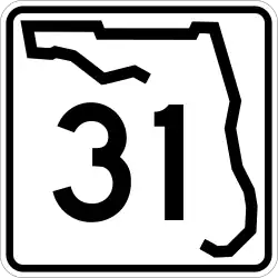 Straßenschild der Florida State Road 31