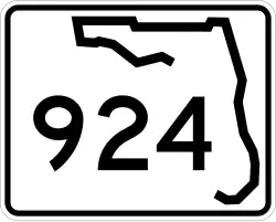 Straßenschild der Florida State Road 924
