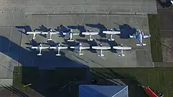 Flotte von senkrecht oben