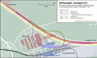 Schematischer Gleisplan (veralteter Planungsstand)