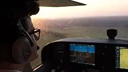 Flugschüler bei der Instrumentenflugausbildung