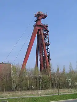 Fördergerüst der ehemaligen Zeche Monopol in Kamen