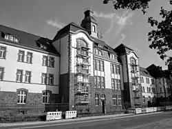 ehemalige Telegraphenkaserne in der Karlsruher Hertzstraße