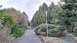 Eingangsweg in den Forstbotanischen Garten