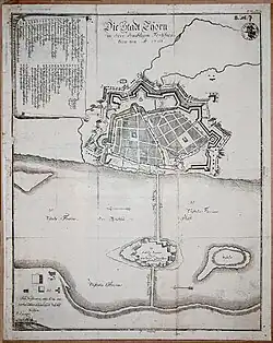 Abbildung der Befestigungsanlagen von Thorn, 1703
