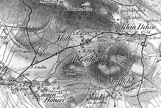 Darstellung als Pferdeberg im Topographischen Atlas des Königreiches Sachsen (sogenannter Oberreit'scher Atlas) 1821–1860[1]