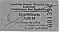 Eintrittskarte um 1970 (archiviert im Ida-Seele-Archiv)