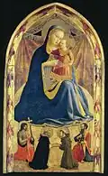 Madonna mit dem Kind und Heiligen (Madonna dell'umiltà e santi) von Fra Angelico.