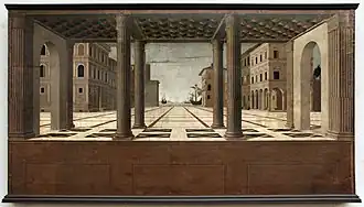 Architektonische Perspektive (Francesco di Giorgio Martini zugeschrieben)