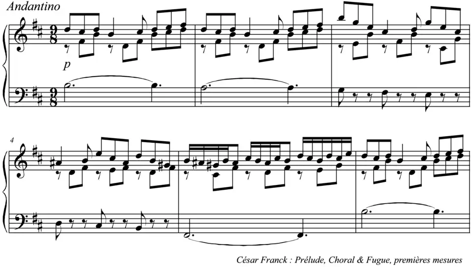 Premières mesures du Prélude