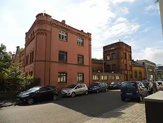 Historisches Elektrizitätswerk in Frankfurt-Bockenheim, gebaut 1893 von Lahmeyer & Co.