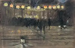 Pariser Straßenszene bei Nacht (1882/83)