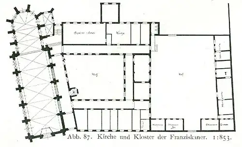 Grundriss des Klosters und der Klosterkirche, 1904