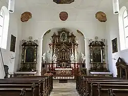 Blick auf den Altar in der Wallfahrtskirche