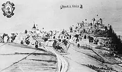 Burg, Schloss und Stadt um 1720