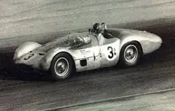 Fred Camble im Maserati Tipo 61 bei einem Sportwagenrennen in den USA 1961