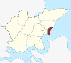 Lage des Trinitatis Sogn in der Fredericia Kommune