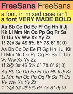 Schriftbeispiel für FreeSans