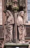 Johannes der Täufer und Paulus auf Strebepfeiler der Südseite