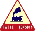 A8a: Extra-Beschilderung bei Bahnübergänge ohne Schranken (Hochspannung)