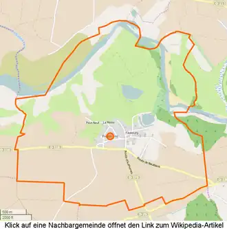 Fretterans mit seinen Nachbarorten