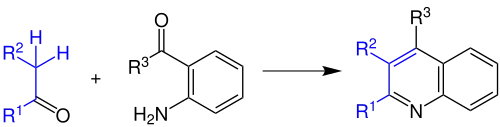Übersichtsreaktion der Friedländer-Chinolin-Synthese