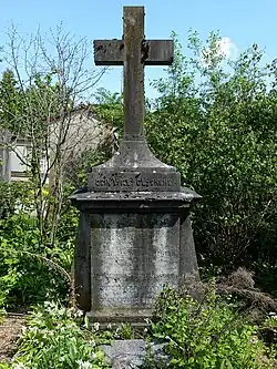 Carl Friedrich Rudolf «Fritz» Fichter-Bernoulli (1869–1952). Familien: Fichter-Schlittler-Gatzi-Seiler-Bernoulli-Schlittler. Grab auf dem Wolfgottesacker, Basel.