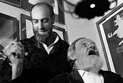 Friedrich Schröder Sonnenstern mit Friedensreich Hundertwasser, zum 80. Geburtstag von Sonnenstern