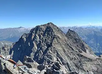 Großer Friedrichskopf mit Kleinem Friedrichskopf (rechts) vom Georgskopf aus gesehen