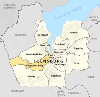Lage von Friesischer Berg in Flensburg