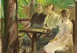 Fritz von Uhde: Die Töchter des Künstlers im Garten, 1898