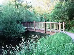 Fußgängerbrücke über die Haaren im Naturschutzgebiet „Haarenniederung“
