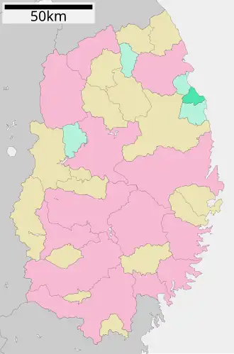 Lage Fudais in der Präfektur