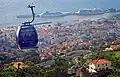 Blick über Funchal aus der Seilbahn
