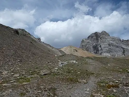 Ostseite der Fuorcla da Tschitta.